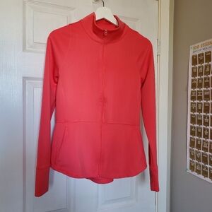 21. Coral zip up jacket
